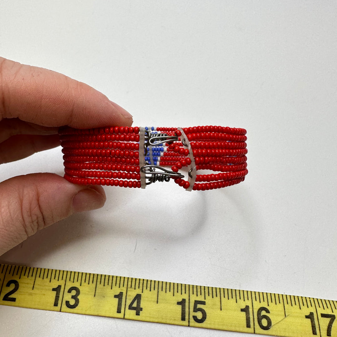 Beaded Bracelet Costume Jewelry - Red Multi - Individual