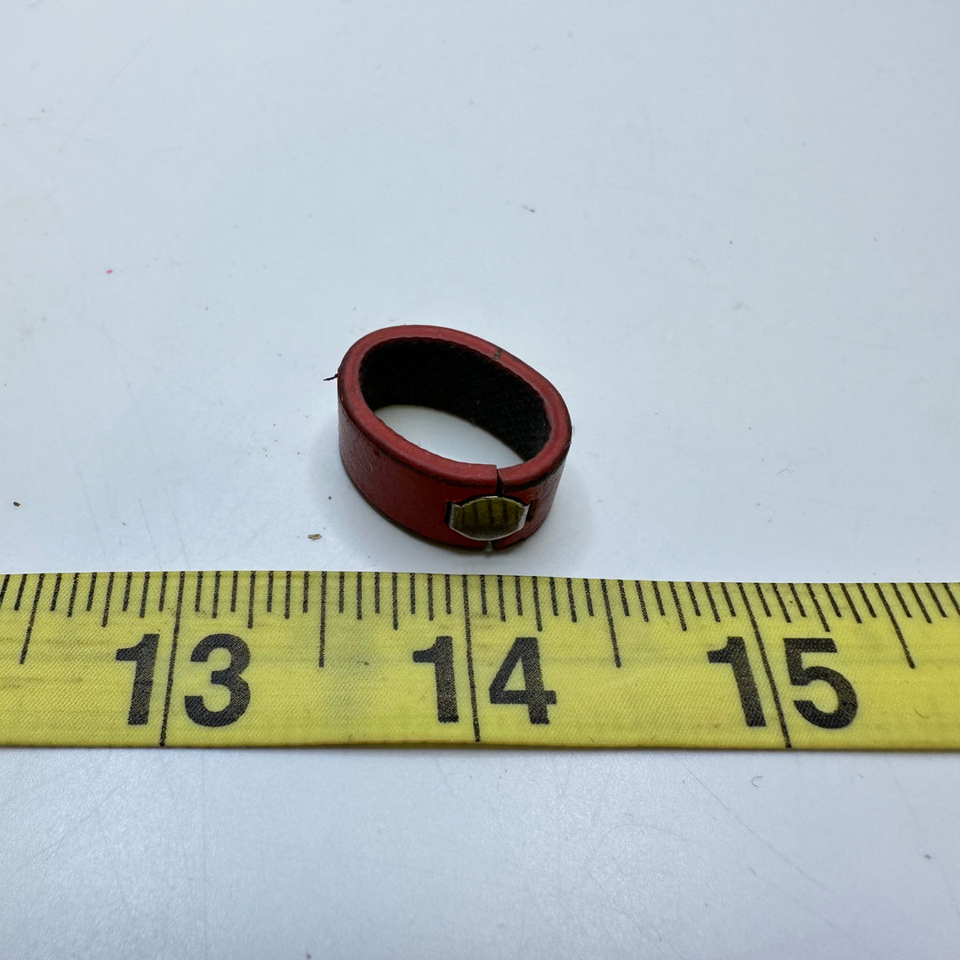 Leather Ring Costume Jewelry - Brown/Silver - Individual