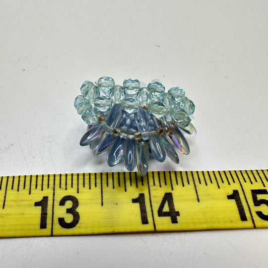 Beaded Ring Costume Jewelry - Light Blue - Individual