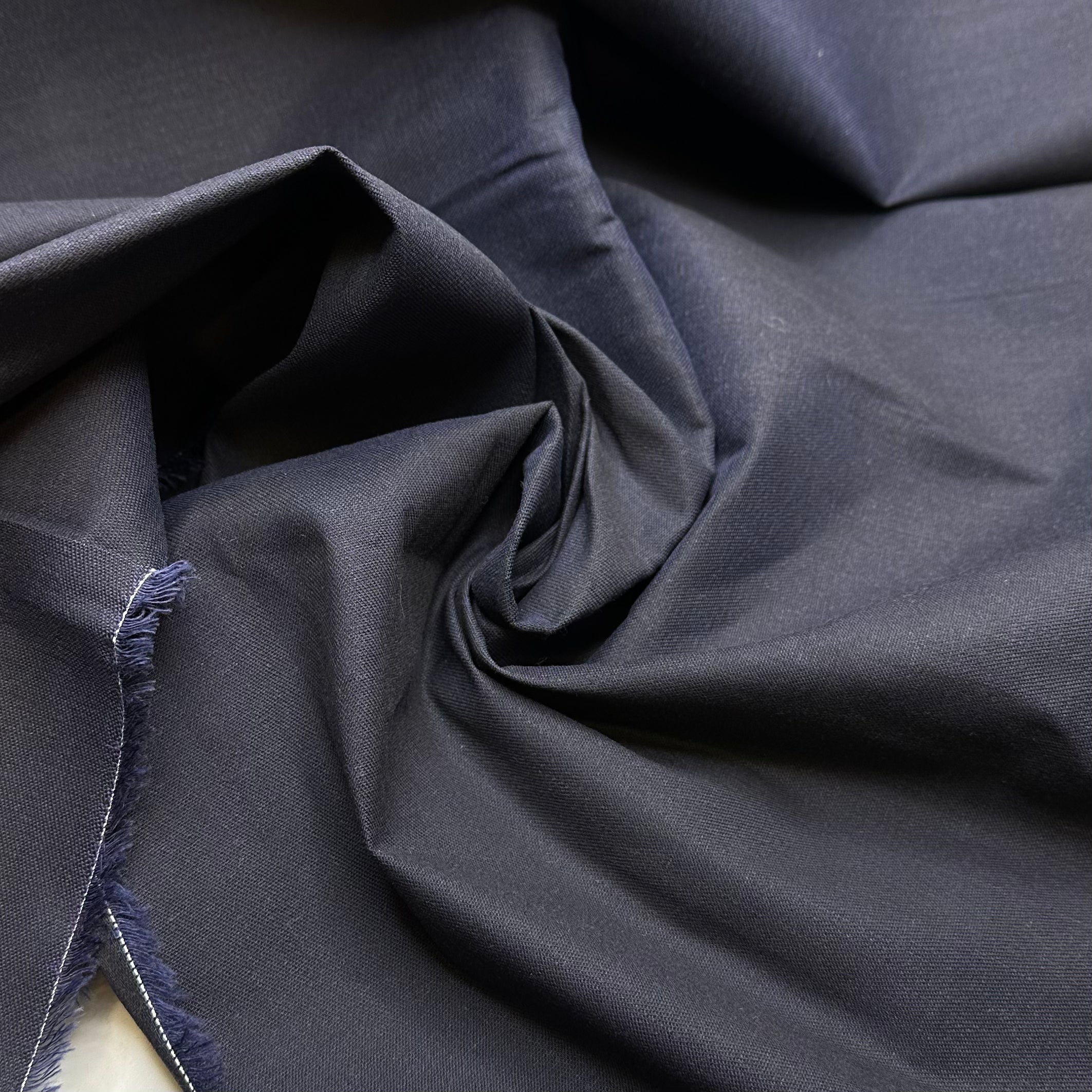 Harbinger Of Good News - Cotton Blend Woven - Navy - Bundles - FABCYCLE Deadstock and Sustainble Fabrics and Sewing Supplies