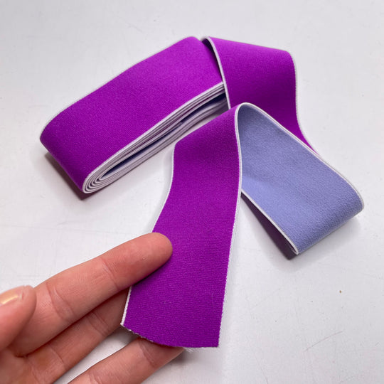 1 ½" Plush-Back Elastic - Purple - 1.5M Bundle