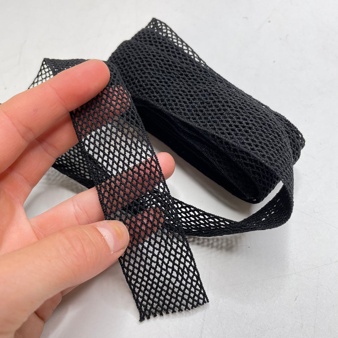 1" Mesh Elastic - Black - 4M Bundle