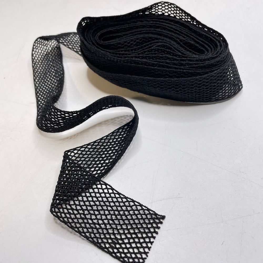1" Mesh Elastic - Black - 4M Bundle
