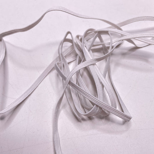 ⅛" Braided Elastic - White - 2M Bundle