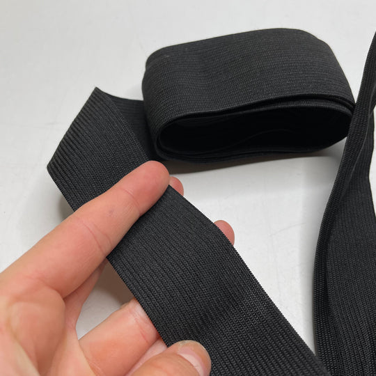1 ½" Braided Elastic - Black - 2M Bundle