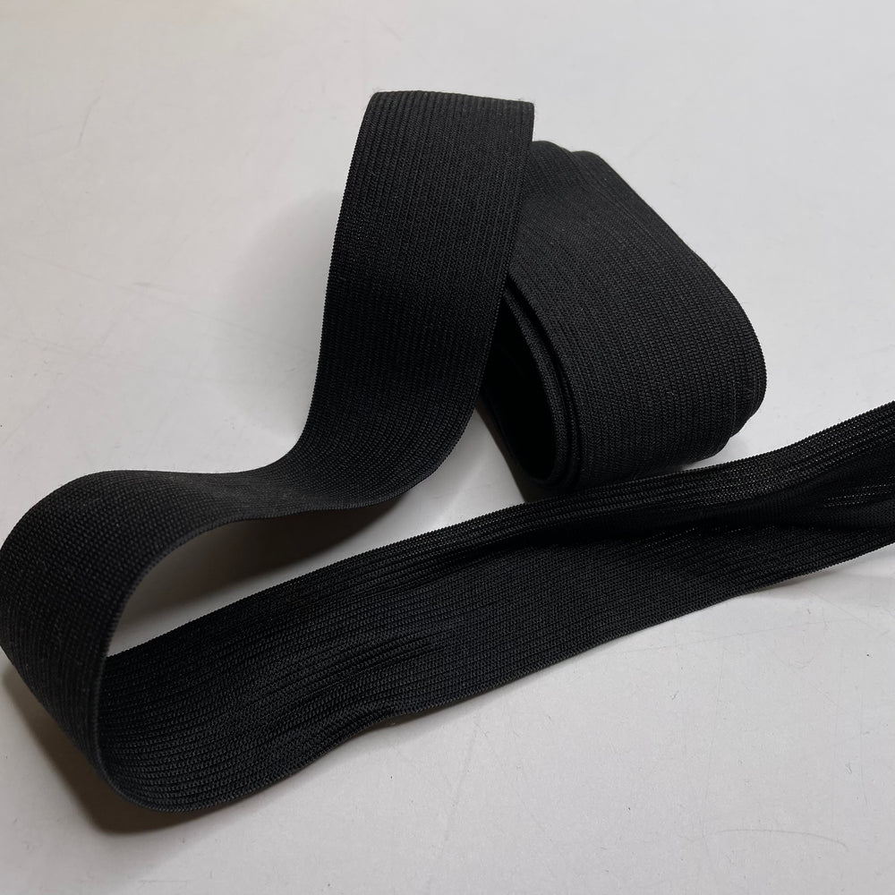 1 ½" Braided Elastic - Black - 2M Bundle