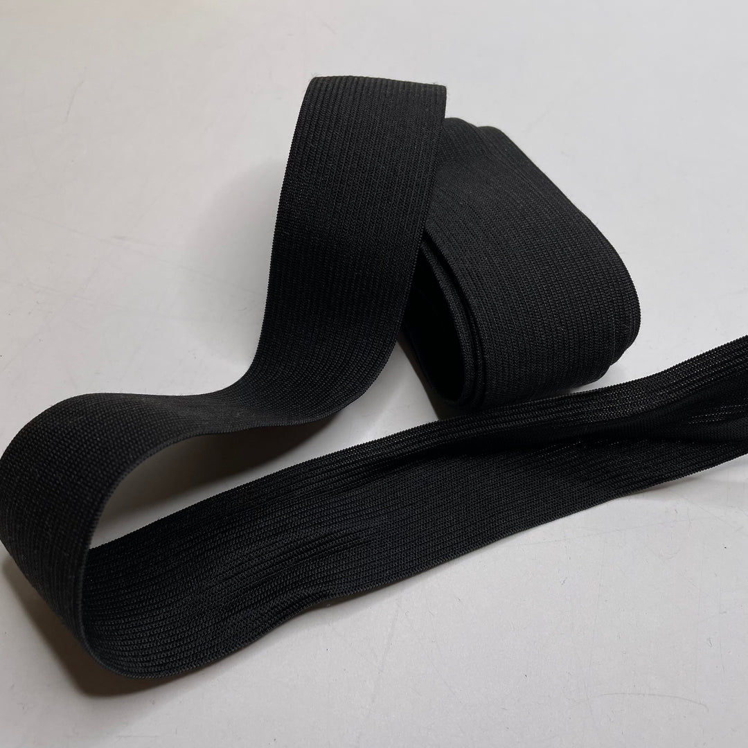 1 ½" Braided Elastic - Black - 2M Bundle