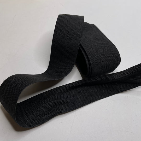 1 ½" Braided Elastic - Black - 2M Bundle