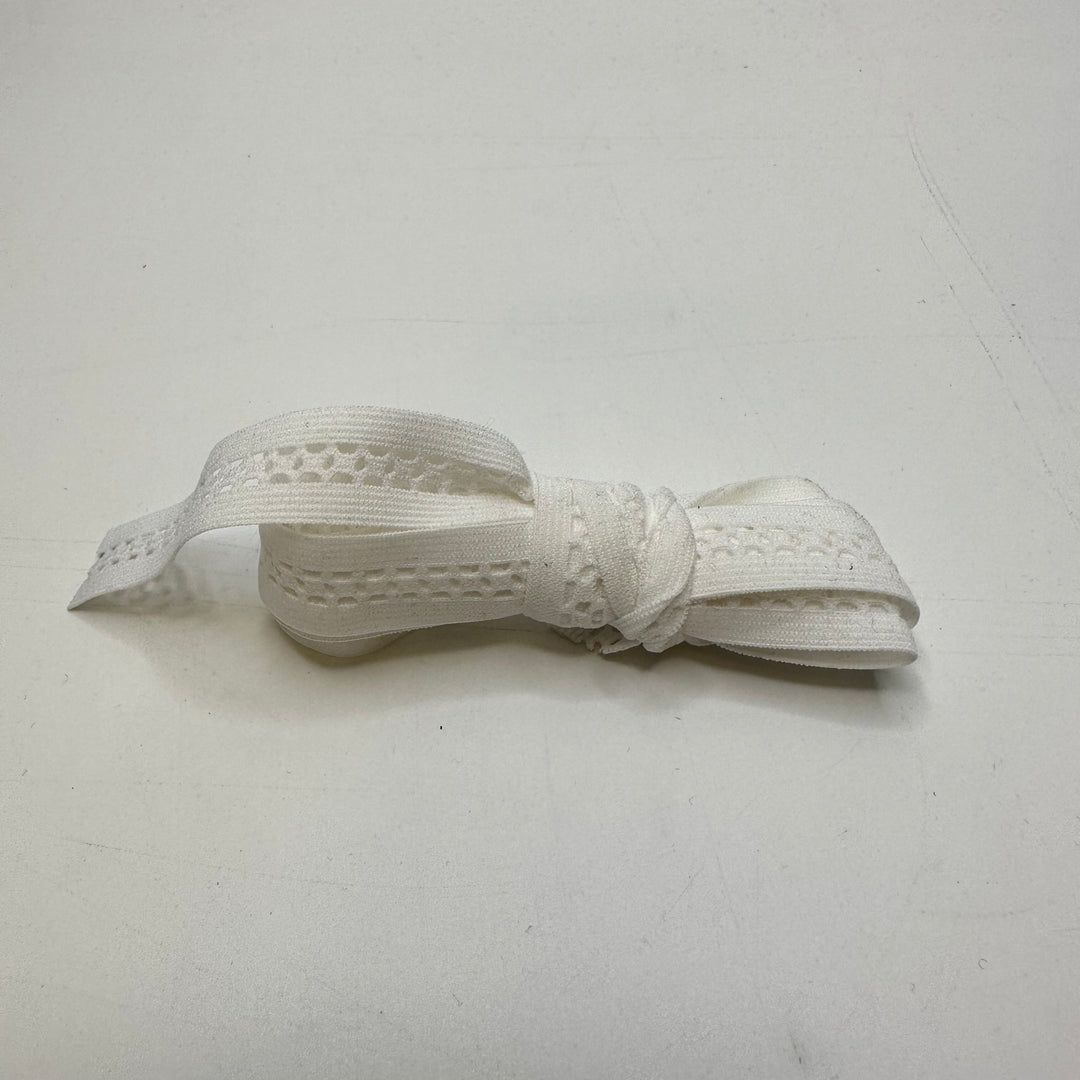 ¾" Knitted Elastic - White - 2M Bundle