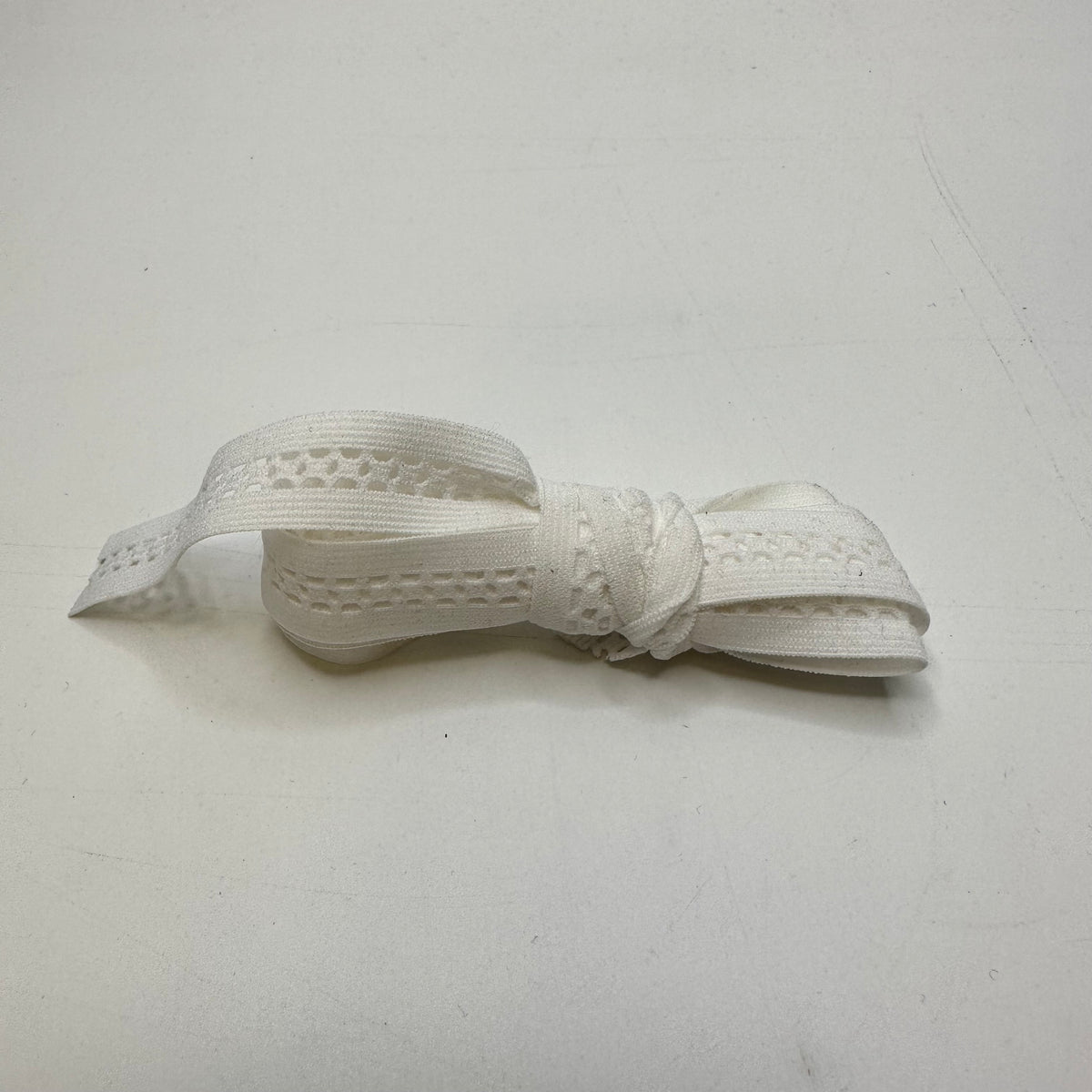¾" Knitted Elastic - White - 2M Bundle