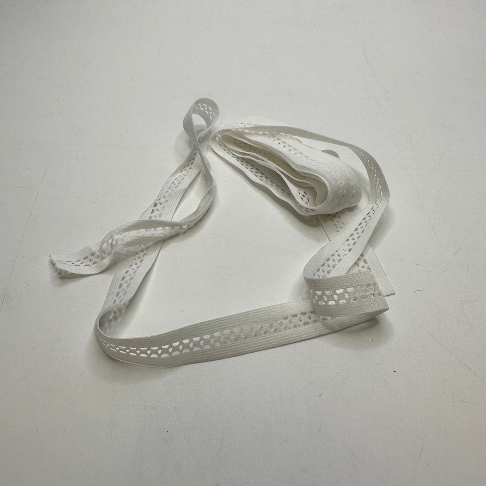 ¾" Knitted Elastic - White - 2M Bundle