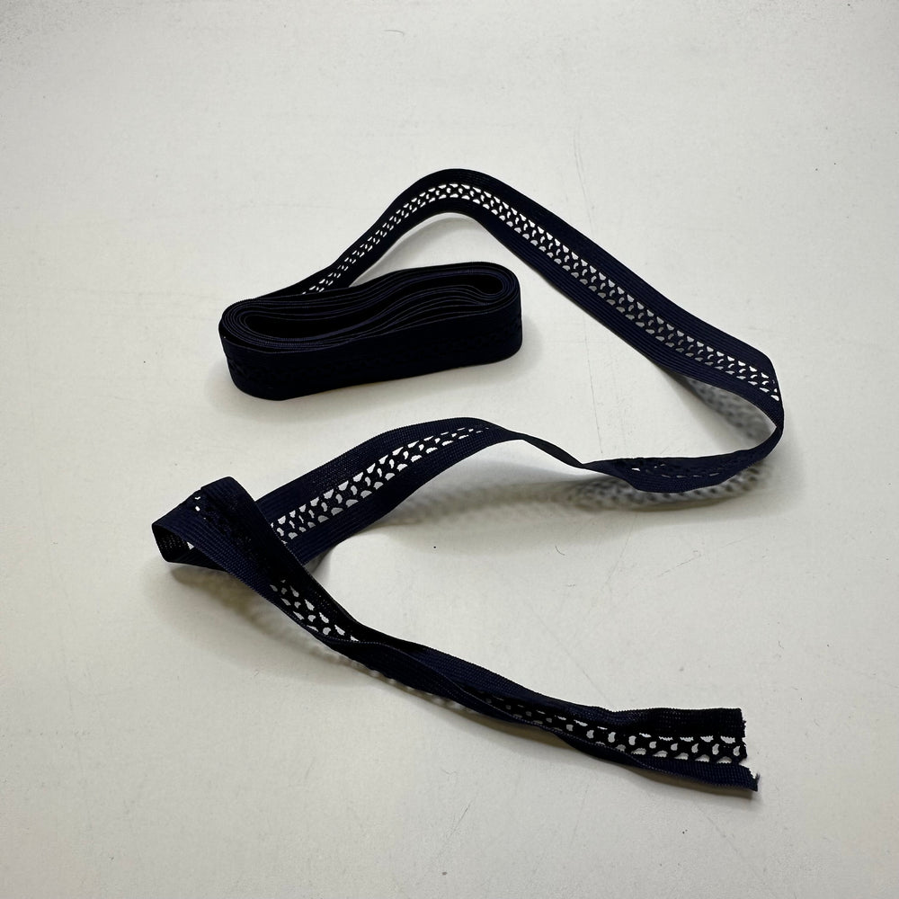¾" Knitted Elastic - Navy - 2M Bundle