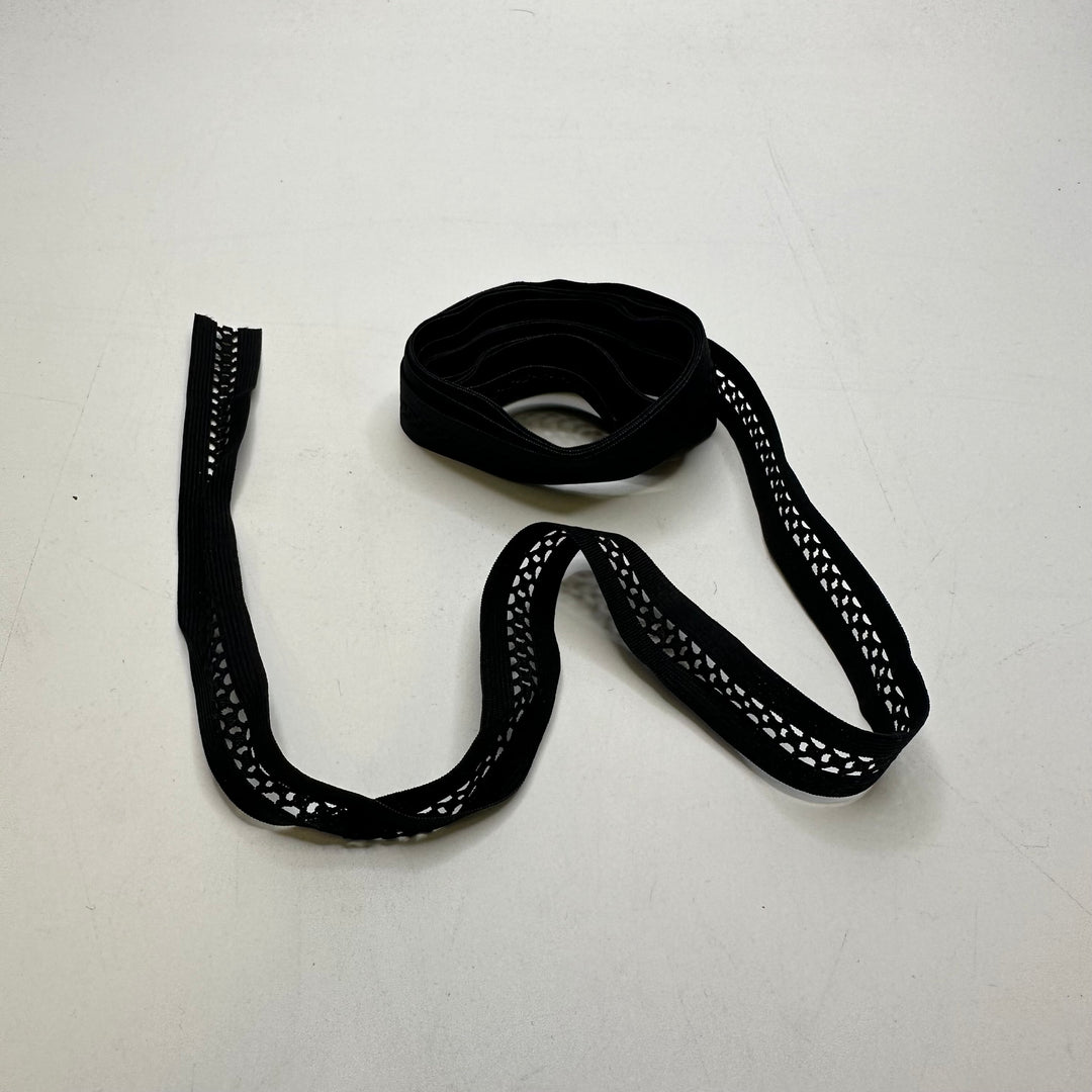 ¾" Knitted Elastic - Black - 2M Bundle
