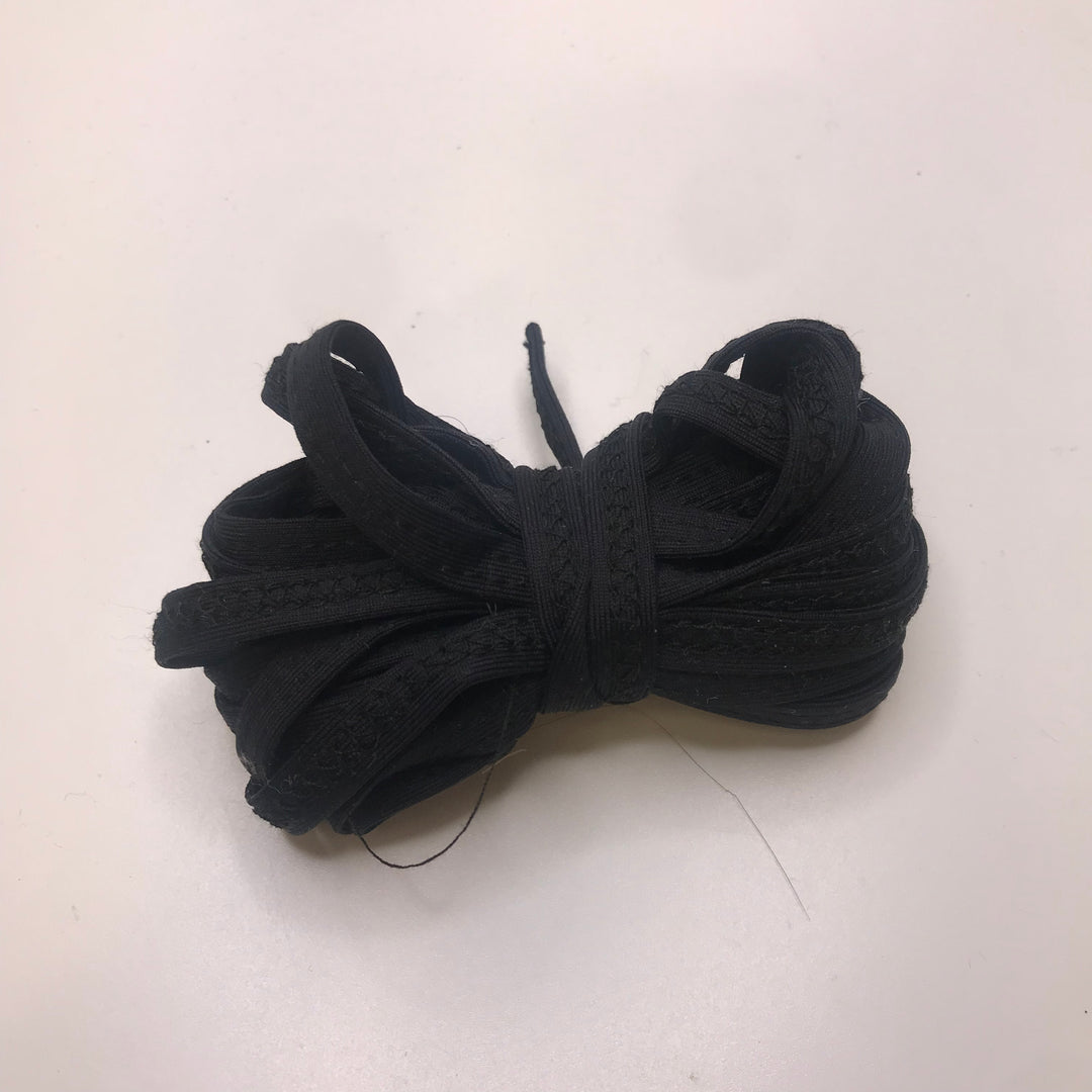 ⅜" Knitted Elastic - Black - 3.8M Bundle