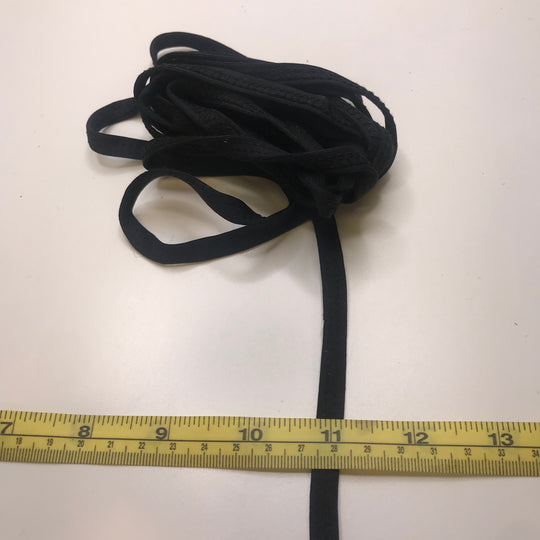 ⅜" Knitted Elastic - Black - 3.8M Bundle