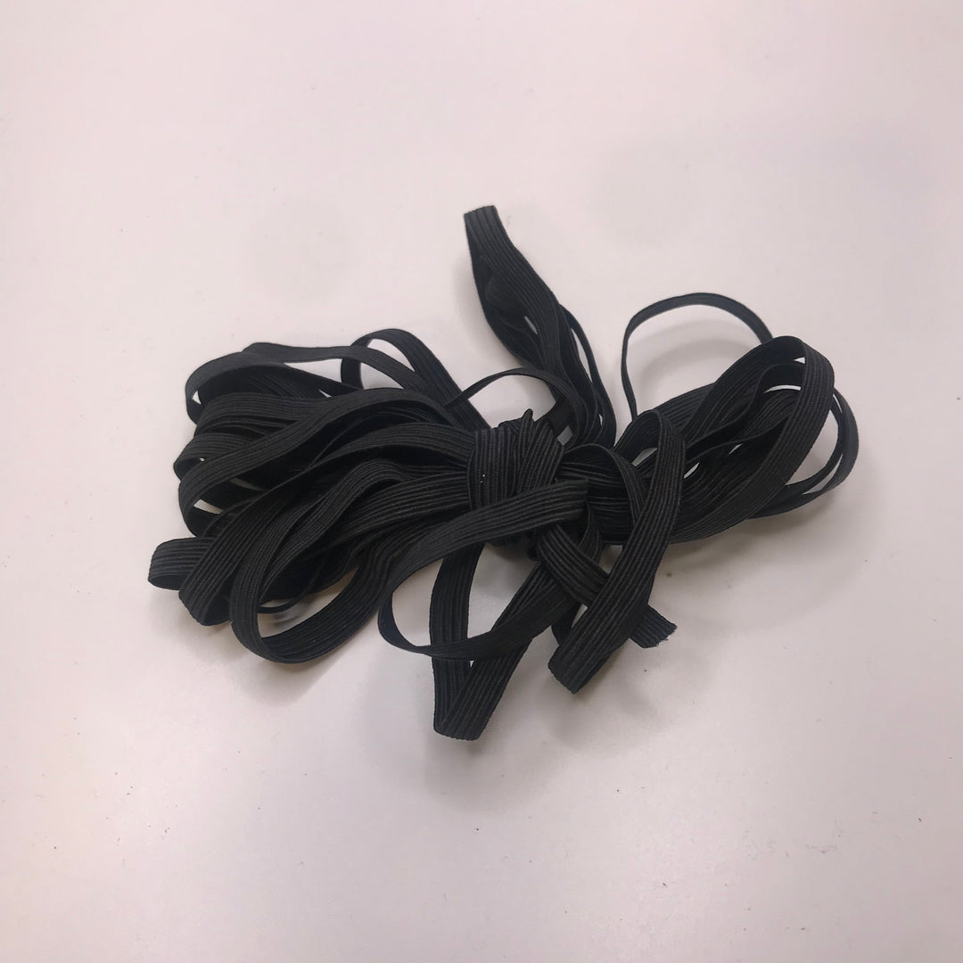 ¼" Braided Elastic - Black - 5M Bundle