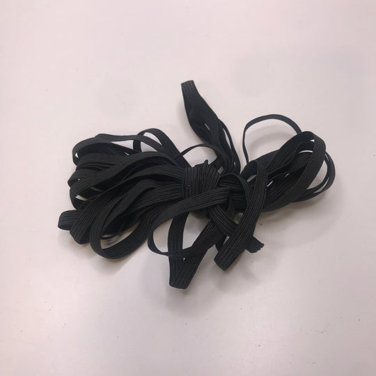 ¼" Braided Elastic - Black - 5M Bundle