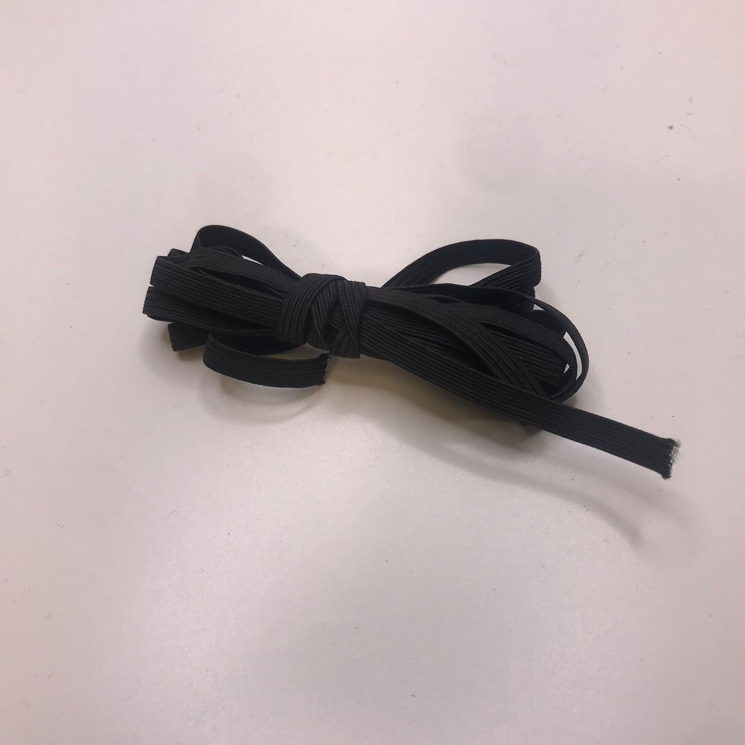 ¼" Braided Elastic - Black - 2M Bundle