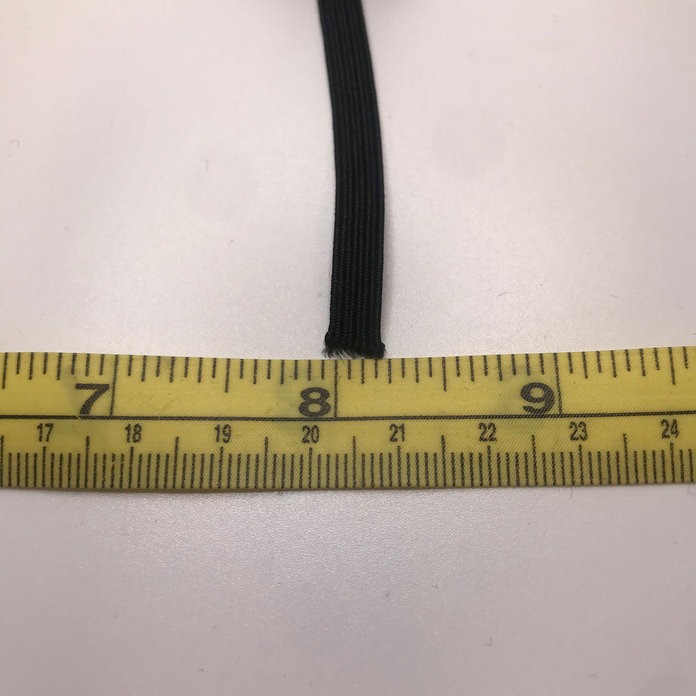 ¼" Braided Elastic - Black - 2M Bundle