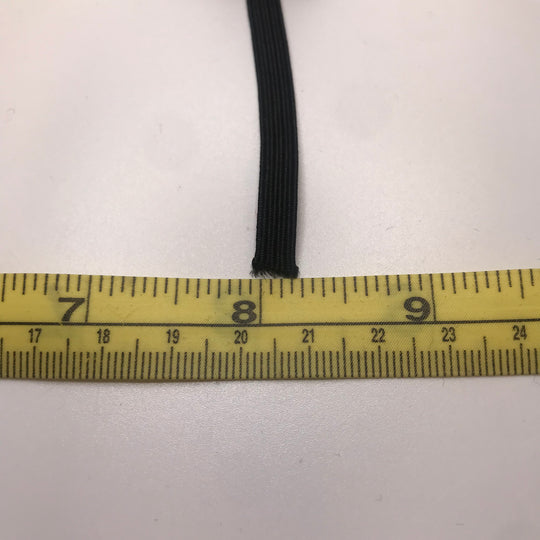 ¼" Braided Elastic - Black - 2M Bundle