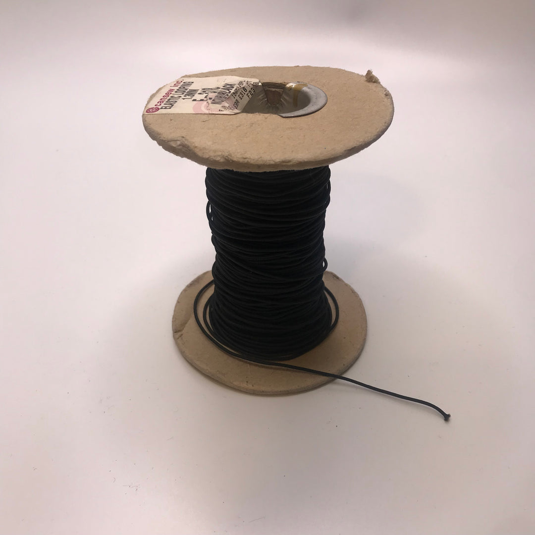 3/64" Cord Elastic - Black - 30M Roll