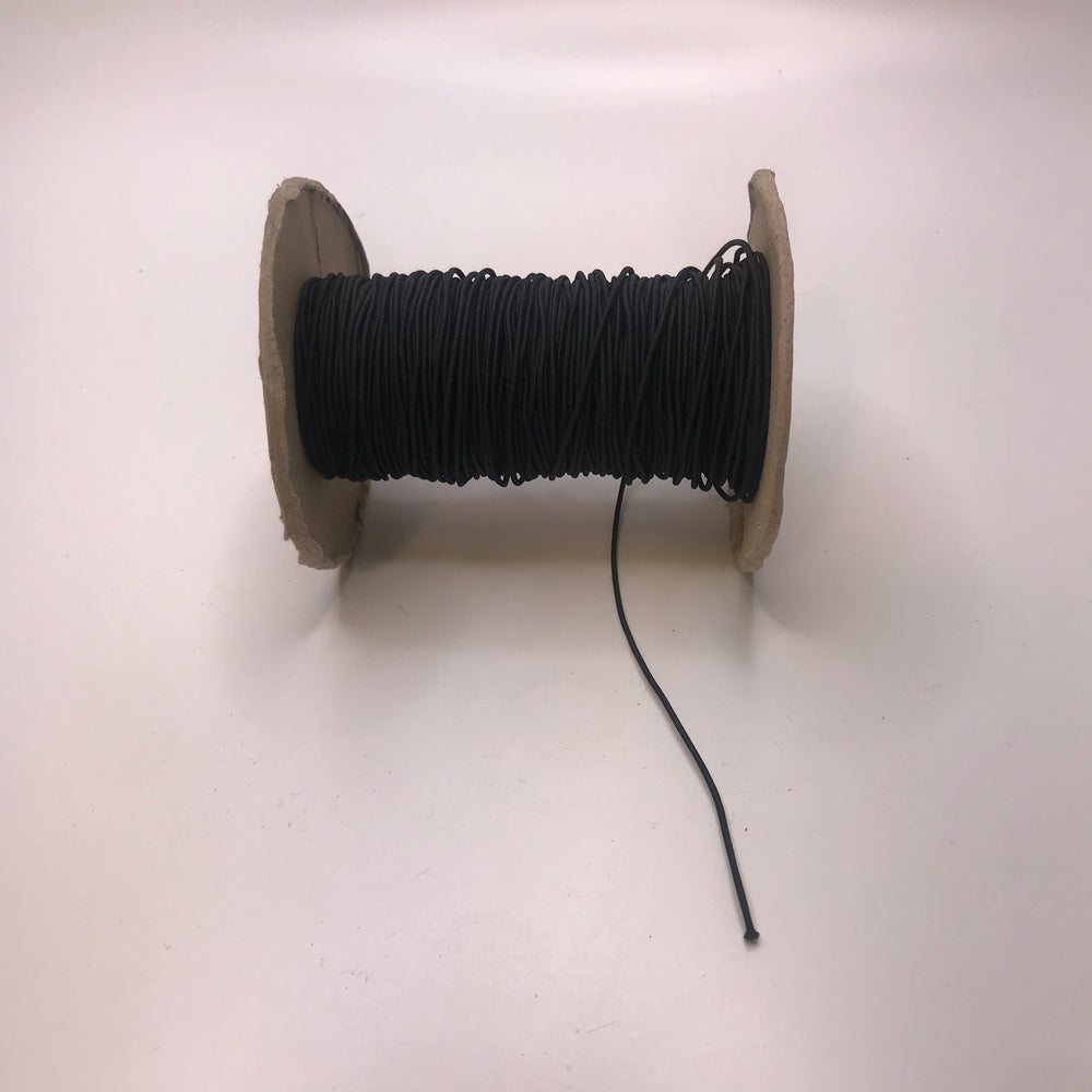 3/64" Cord Elastic - Black - 30M Roll