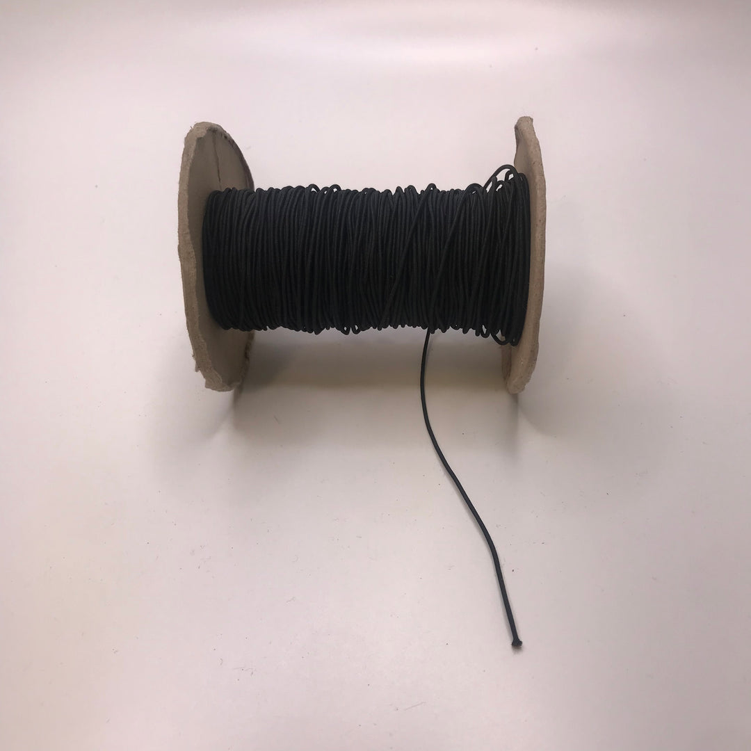 3/64" Cord Elastic - Black - 30M Roll