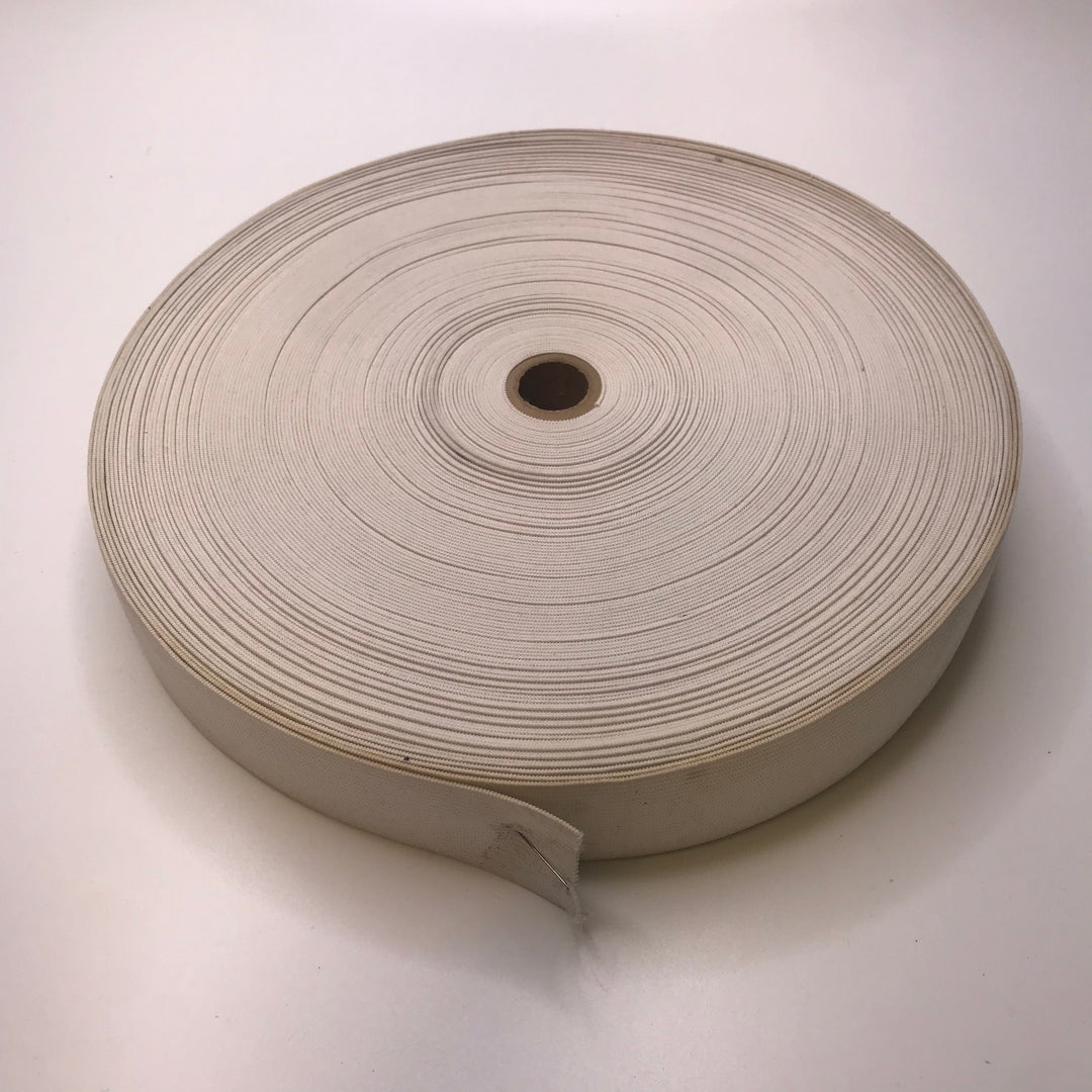 1 ½" Knitted Elastic - White - 30M Roll