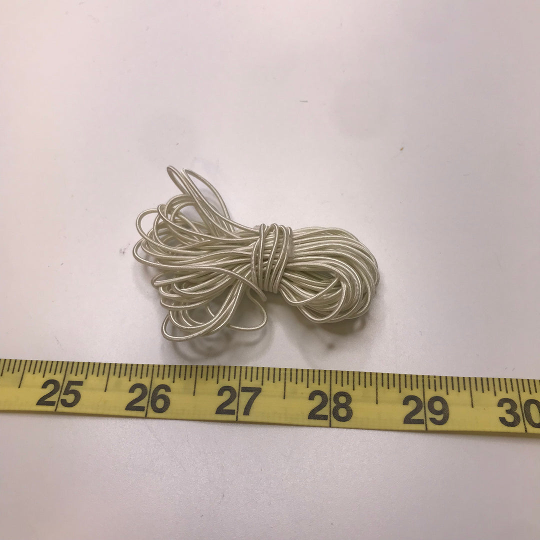 1/32" Cord Elastic - White - 5M Bundle
