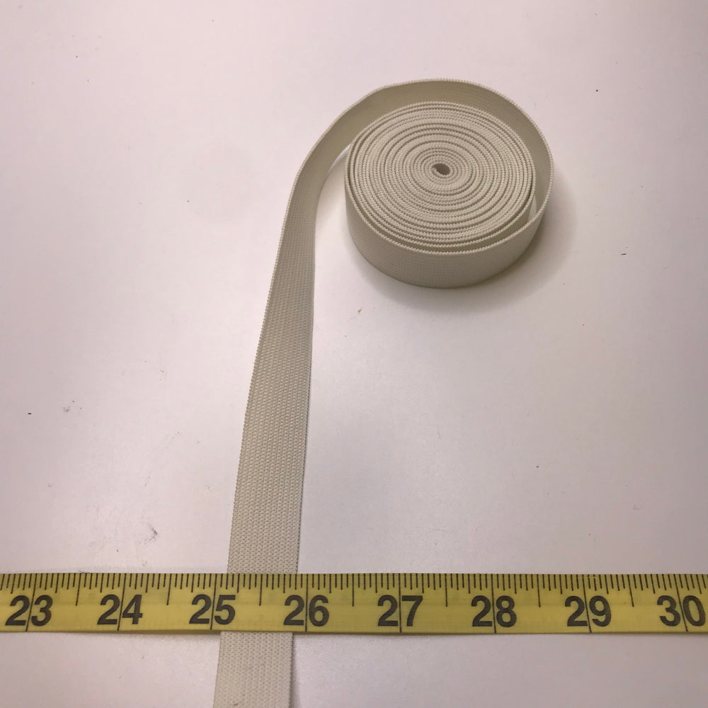 ¾" Knitted Elastic - White - 2.8M Bundle