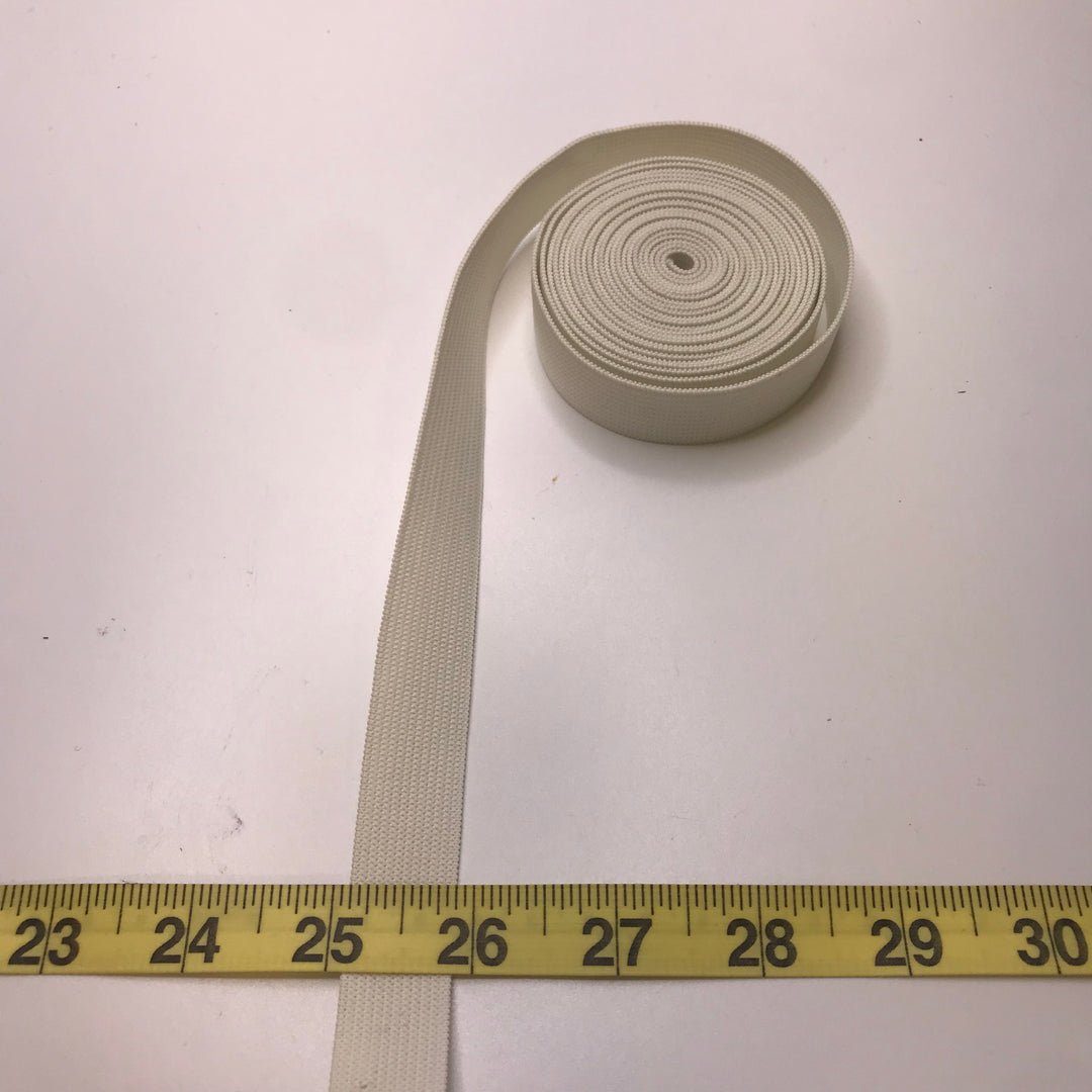 ¾" Knitted Elastic - White - 2.8M Bundle