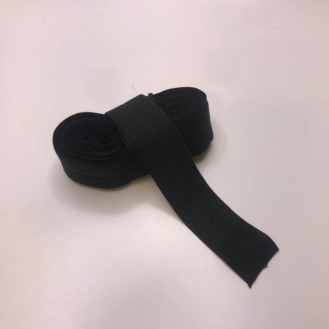 1 ¼" Foldover Elastic - Black - 5.5M Bundle