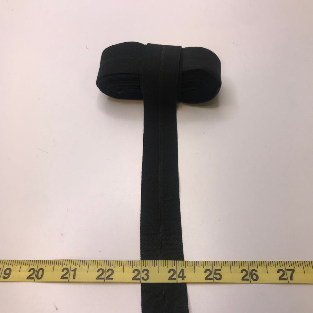1 ¼" Foldover Elastic - Black - 5.5M Bundle