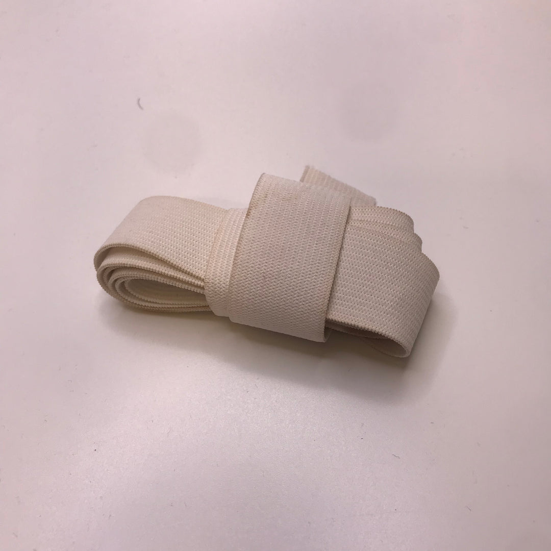 1" Knitted Elastic - White - 1M Bundle