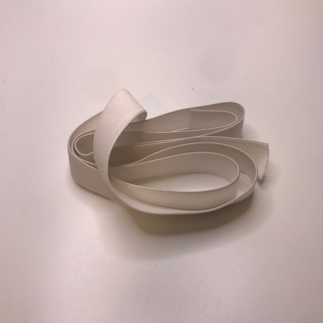 1" Braided Elastic - White - 1M Bundle