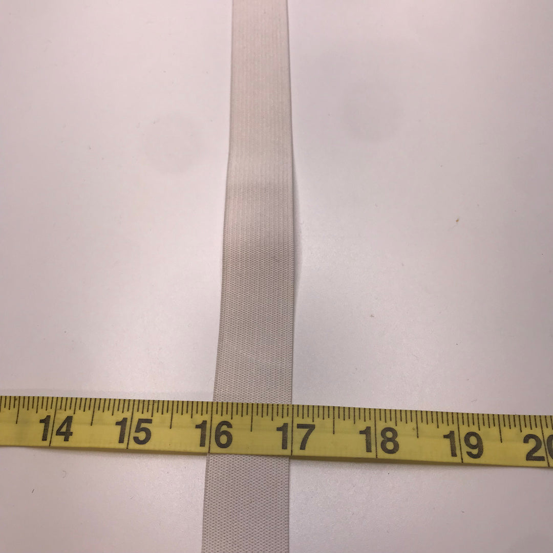 1" Braided Elastic - White - 1M Bundle