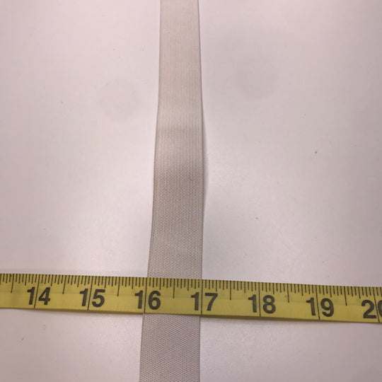 1" Braided Elastic - White - 1M Bundle
