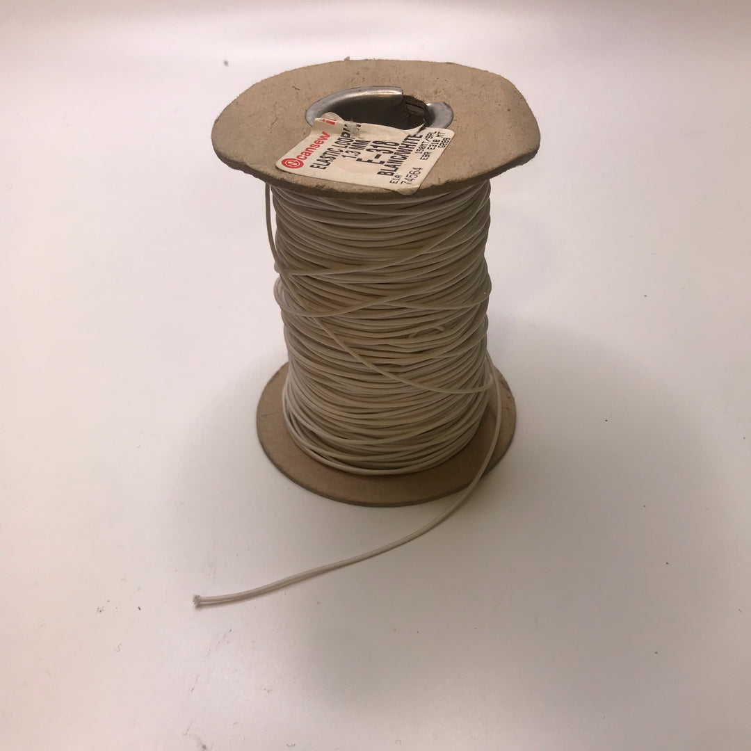 1/32" Cord Elastic - White - 1M
