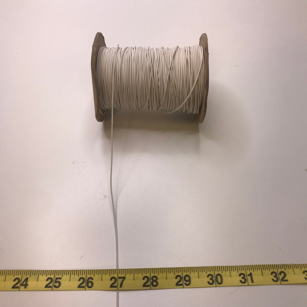 1/32" Cord Elastic - White - 1M
