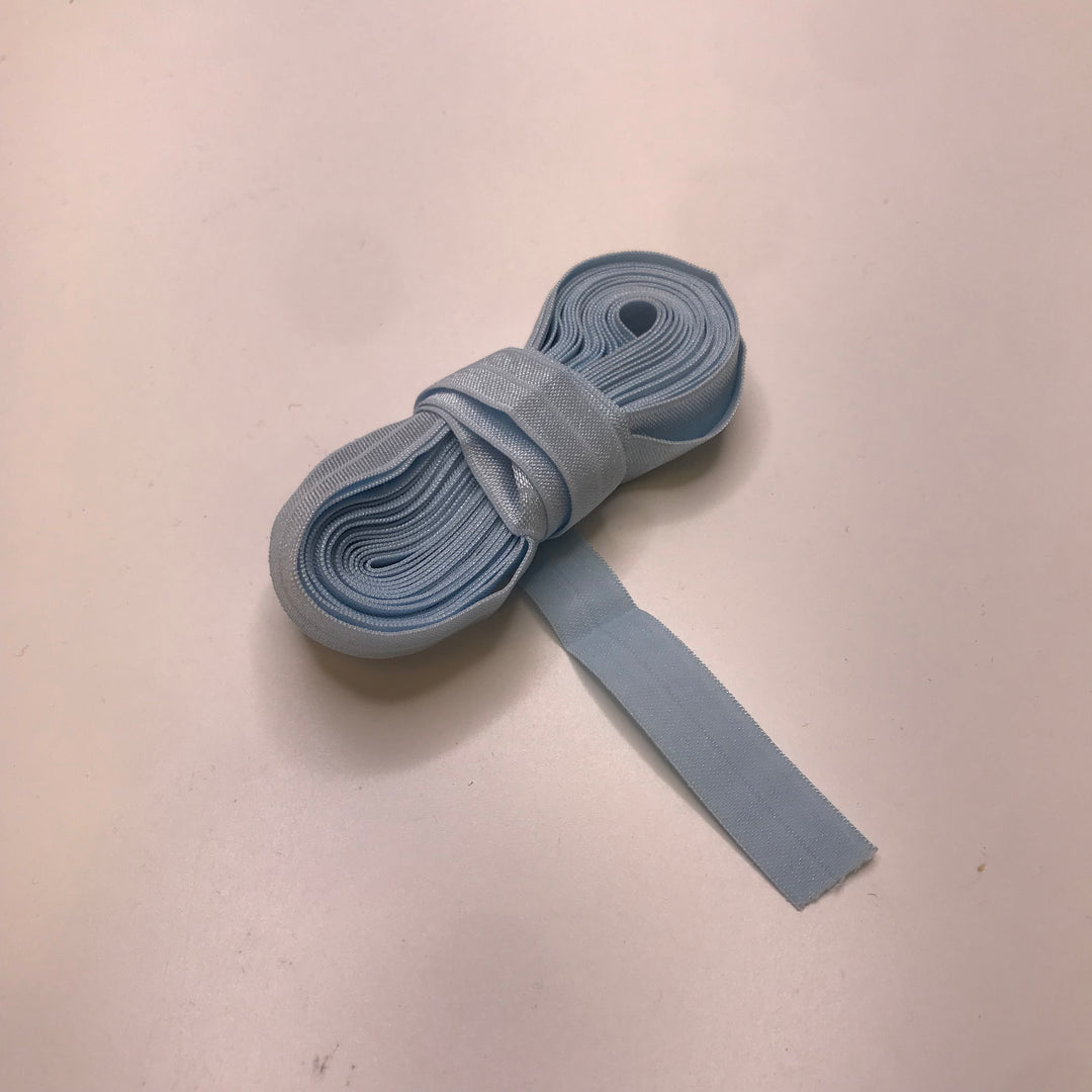⅜" Foldover Elastic - Light Blue - 4M Bundle