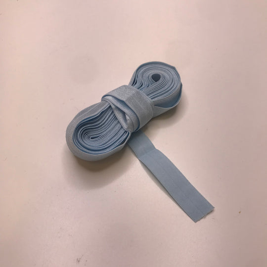 ⅜" Foldover Elastic - Light Blue - 4M Bundle