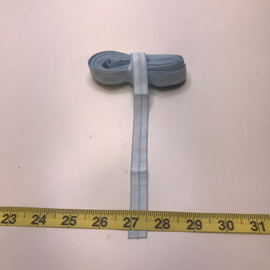⅜" Foldover Elastic - Light Blue - 4M Bundle