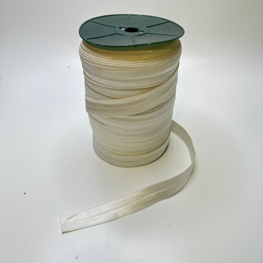 ¾" Foldover Elastic - White - 1M