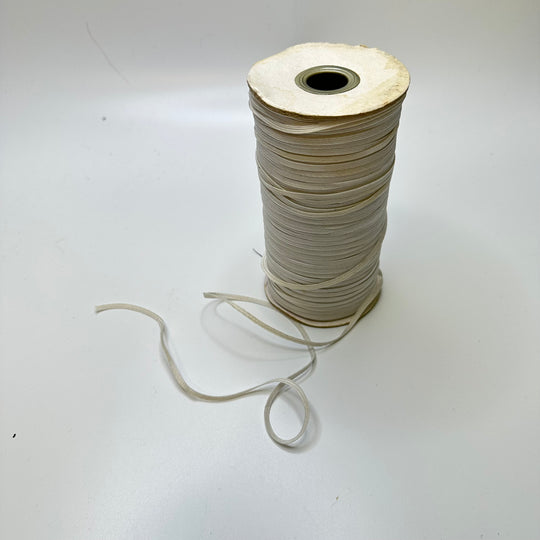 ⅑" Braided Elastic - White - 1M