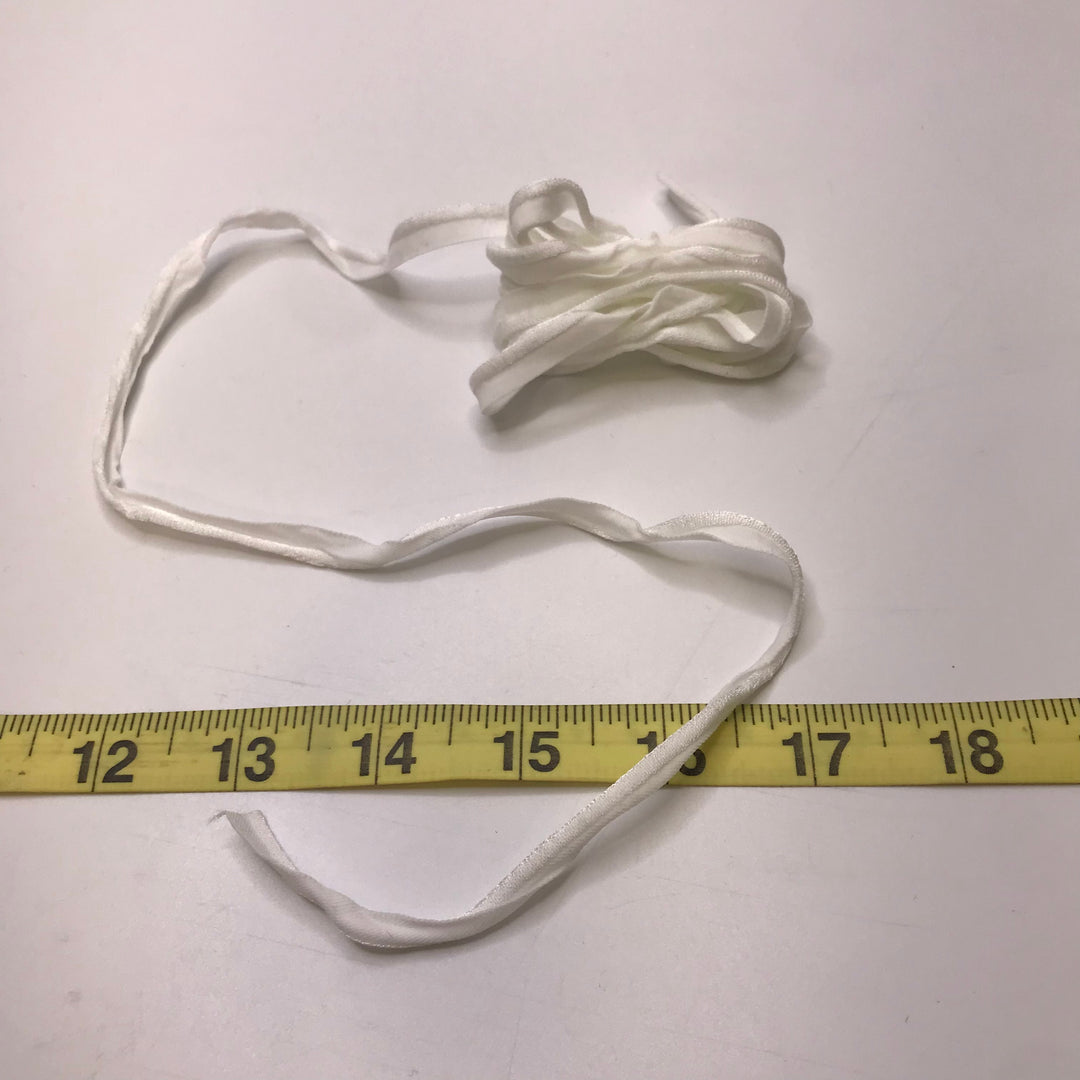 ⅜" Piped Elastic - White - 2M Bundle