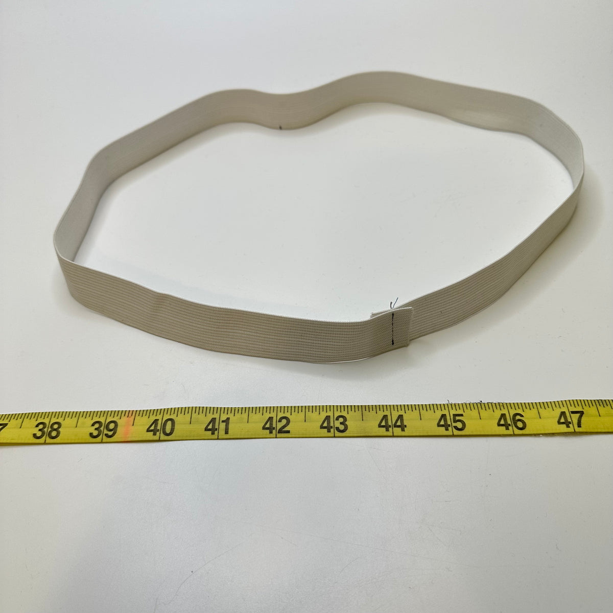 1" Pre-Sewn Waistband Elastic - White - 0.38M Bundle