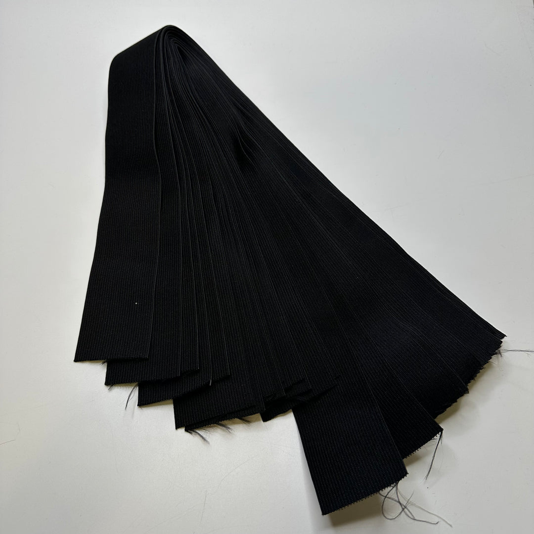 2" Knitted Elastic - Black - 0.65M 15 Pack Elastic