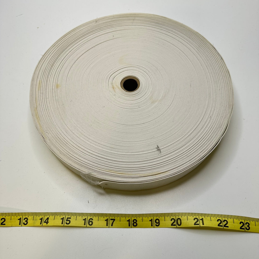 1 ½" Braided Elastic - White - 30M Roll