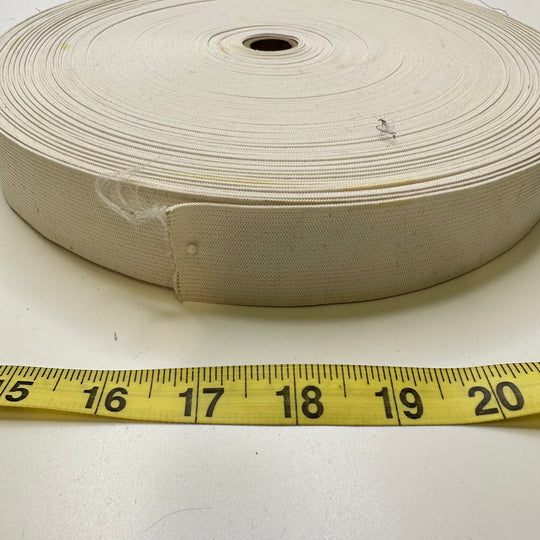 1 ½" Braided Elastic - White - 30M Roll