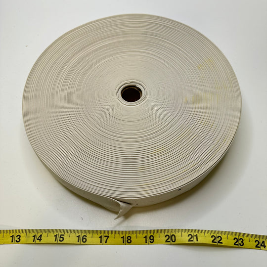 1 ¾" Braided Elastic - White - 30M Roll